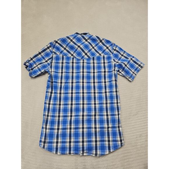 Wrangler Shirt Mens Small Pearl Snap Western 20x Competition Advanced Comfort - Picture 6 of 7